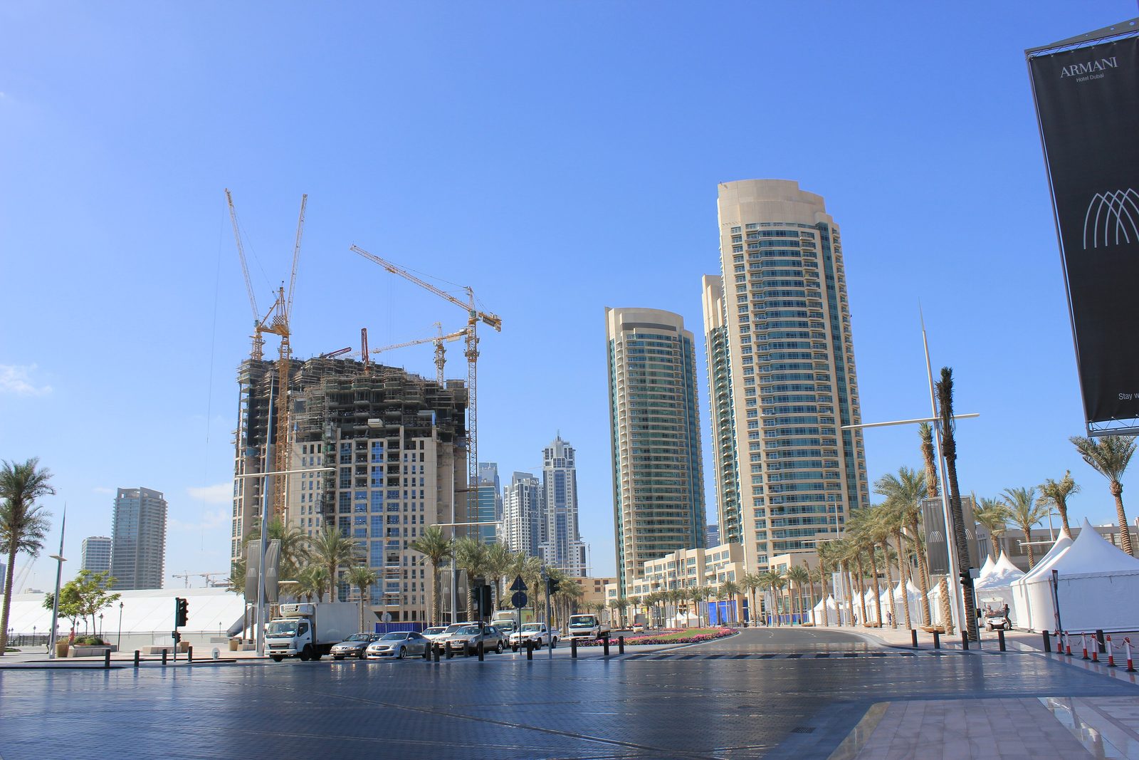 Residential towers along Emaar Boulevard, Downtown Dubai